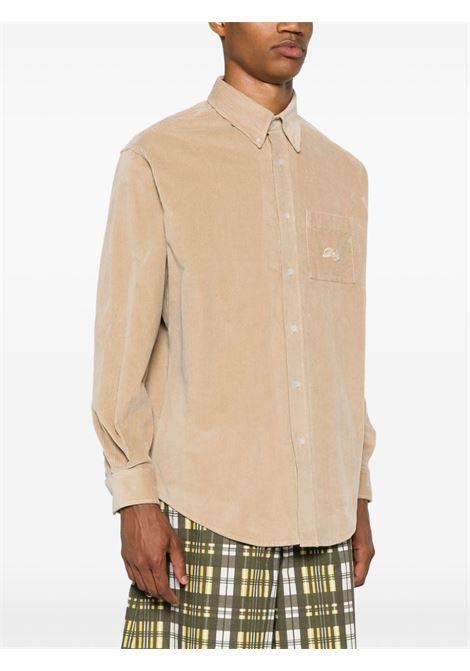 Camicia La Chemise a coste in beige di Drôle De Monsieur - uomo DRÔLE DE MONSIEUR | PERMSH172CO156BG